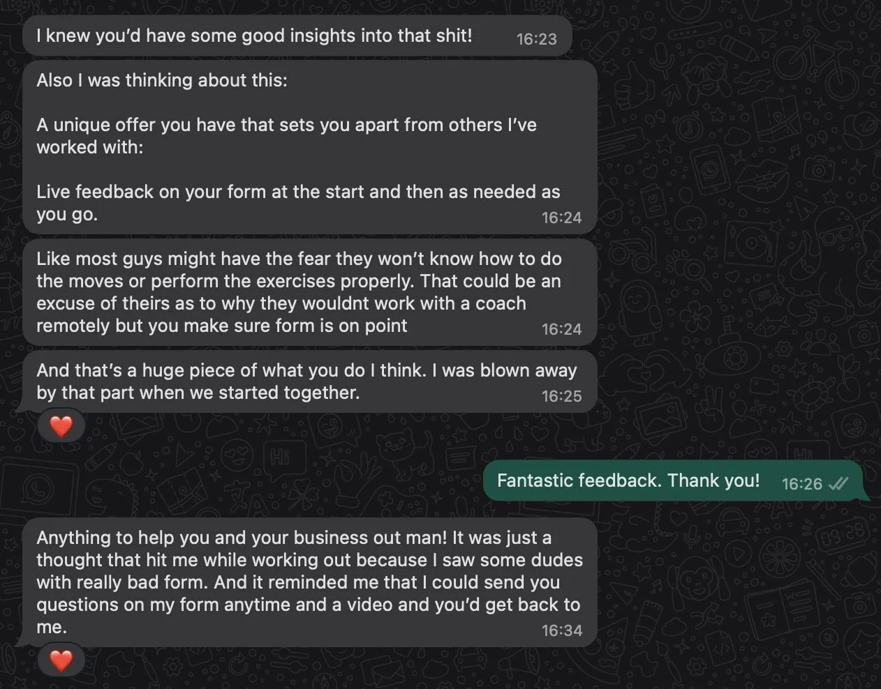 Former athlete founder client testimonial 20