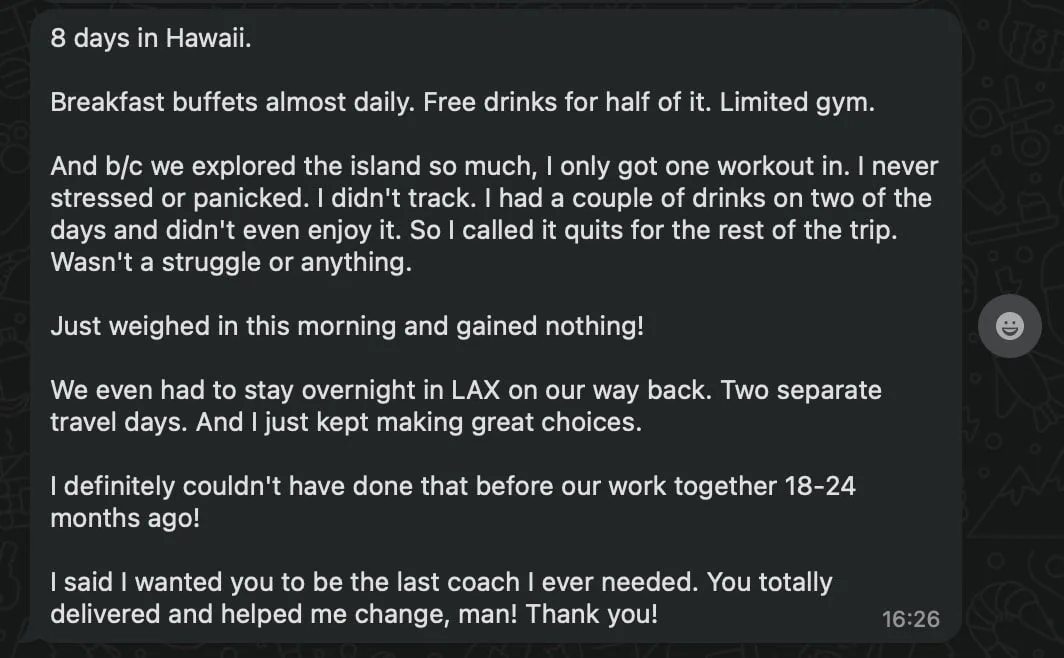 Former athlete founder client testimonial 22