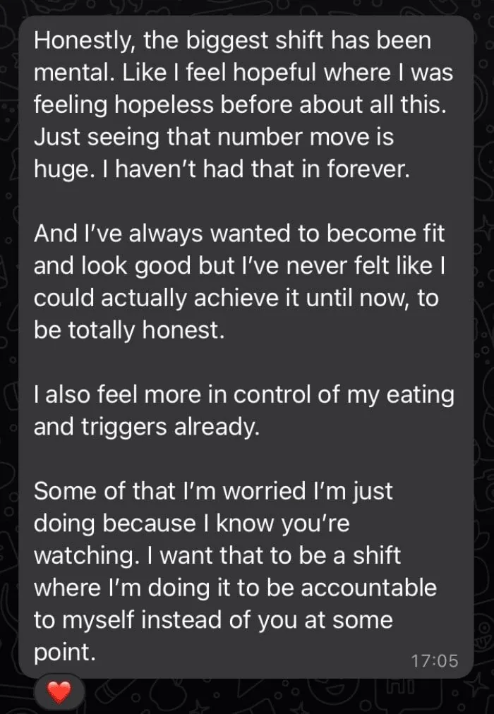 Former athlete founder client testimonial 24