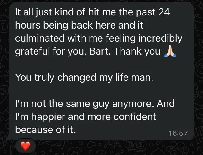 Former athlete founder client testimonial 2