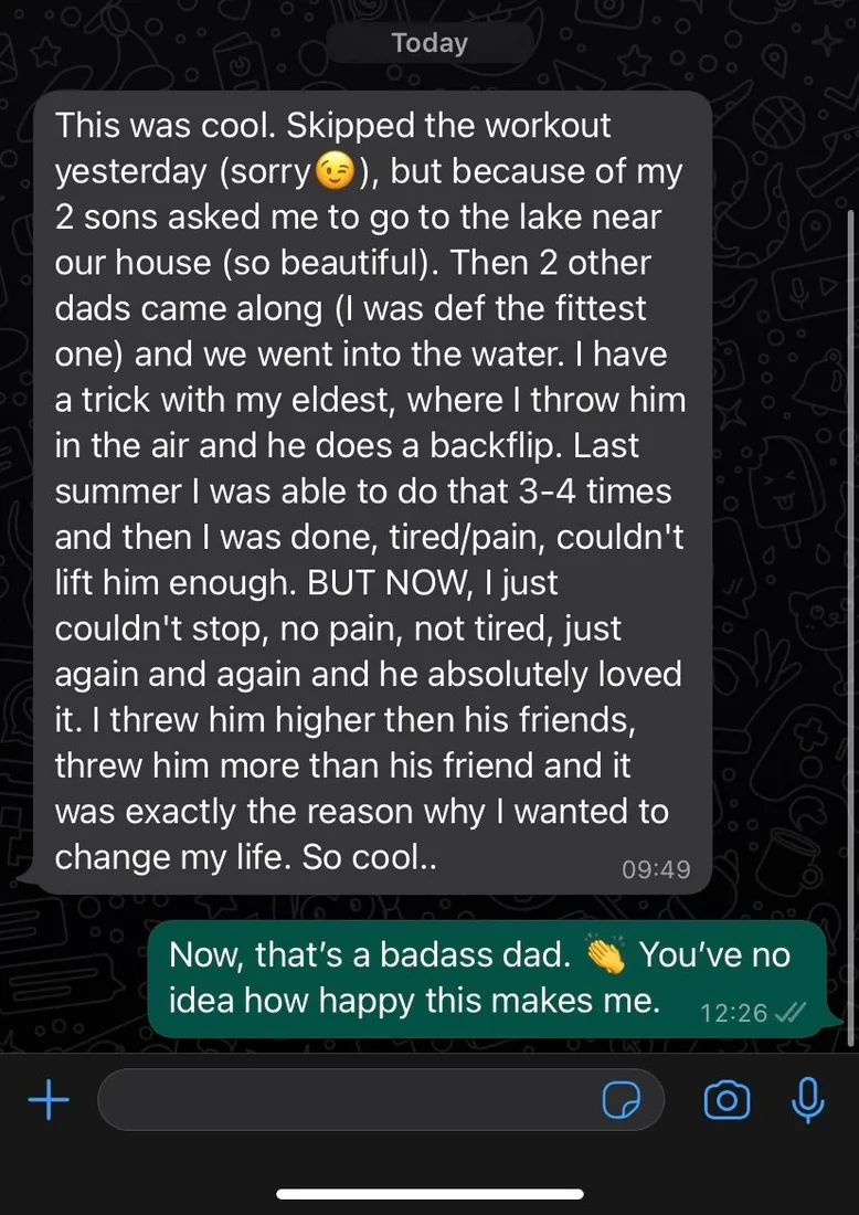Former athlete founder client testimonial 6