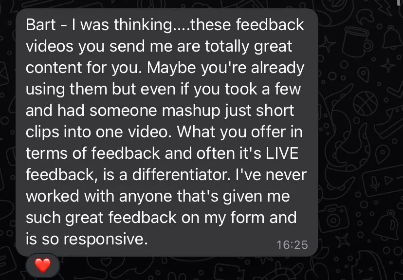 Former athlete founder client testimonial 9